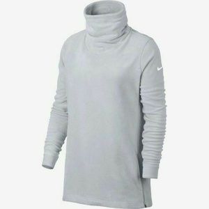 Light blue fleece bike thermal cowl neck sweater